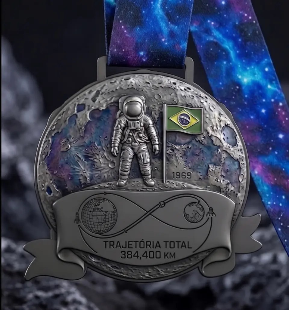 Medalha do Desafio da Odisseia Lunar — Verso